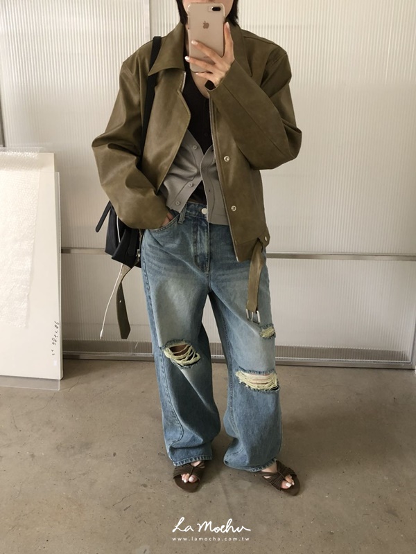 割破感牛仔長褲(闆娘.花花清單)